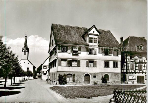 Gottlieben Ansicht mit Haus des Dichters E. von Bo