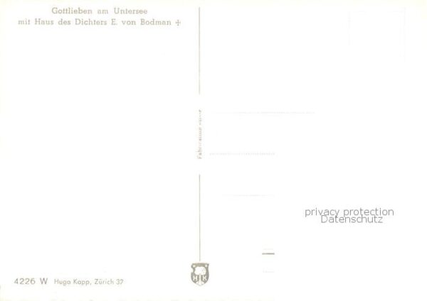 Gottlieben Ansicht mit Haus des Dichters E. von Bo – Bild 2