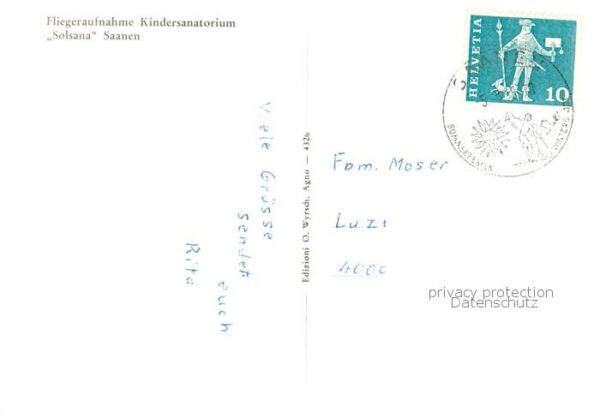 Saanen BE Kindersanatorium Solsana Winterlandscha – Bild 2