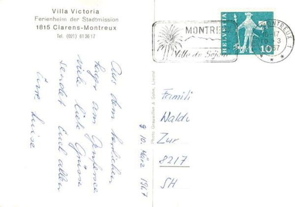 Clarens  Montreux VD Pension Villa Victoria Ferienheim der S – Bild 2