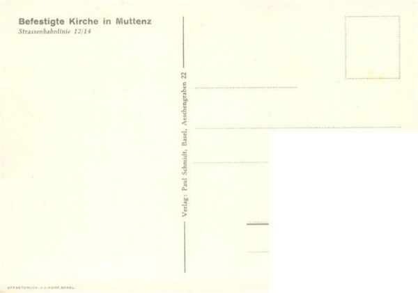 Muttenz BL Befestigte Kirche Künstlerkarte – Bild 2