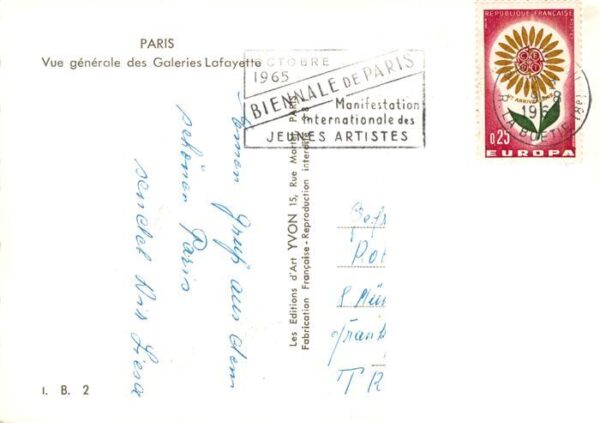 Paris 75 Vue Generale des Galeries Lafayette – Bild 2