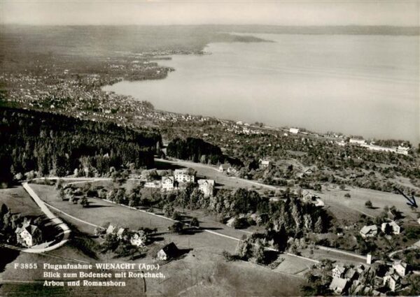 Wienacht-Tobel Blick zum Bodensee mit Rorschach Arbon