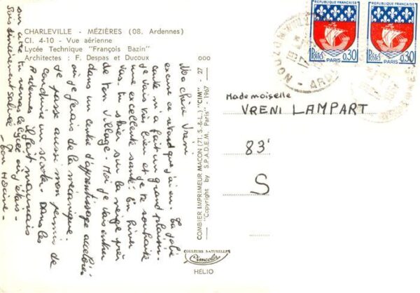 Charleville -Mezieres 08 Lycée Technique Francois Bazin vue aéri – Bild 2