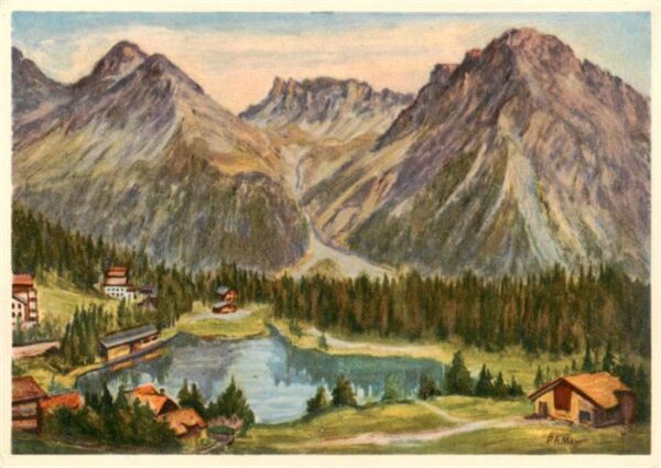 Arosa GR Unterseeli mit Mayenfelder Furka Künstl