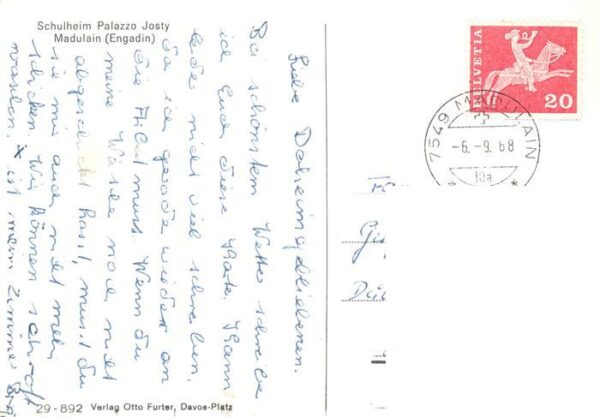 Madulain Madulein GR Schulheim Palazzo Josty – Bild 2
