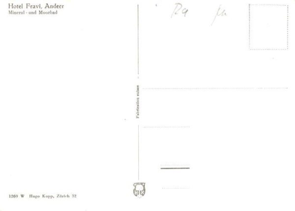 Andeer GR Hotel Fravi Mineral und Moorbad – Bild 2