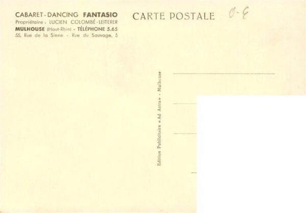 Mulhouse Muehlhausen 68 Alsace Cabaret Dancing Fantasio – Bild 2