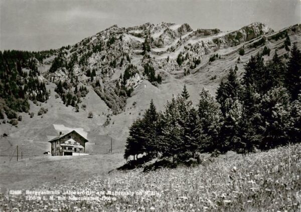 Mollis GL Berggasthaus Alpenrösli auf Mullernalp