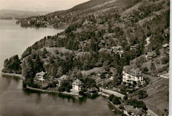 Gunten Thunersee BE Hotel Eden und Elisabeth Fliegeraufnahm