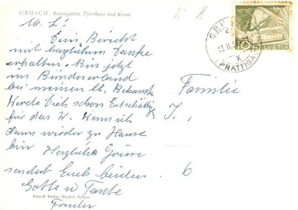 Gruesch GR Rosengarten Pfarrhaus und Krone – Bild 2