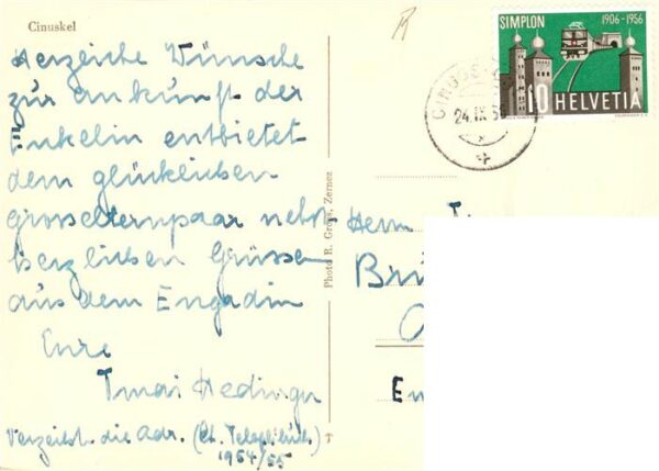 Cinuskel S-chanf GR Dorfpartie an der Kirche – Bild 2
