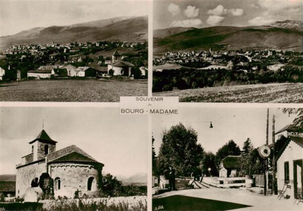 Bourg-Madame 66 Pyrenees-Orientales Panorama Kirche Ortspartie Grenze