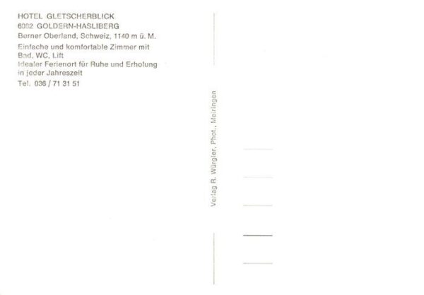 Goldern-Hasliberg Hotel Gletscherblick – Bild 2