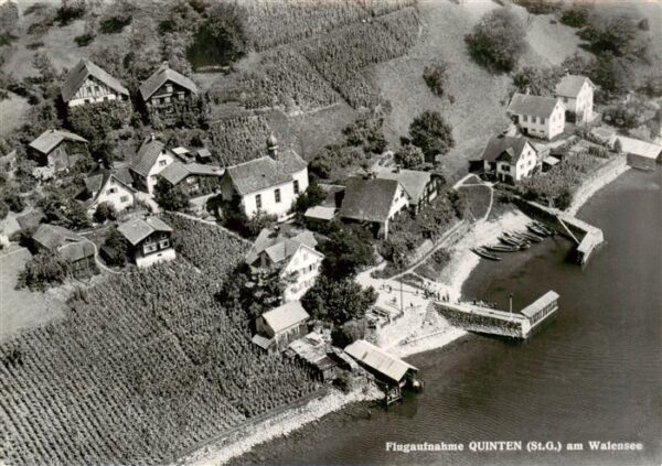 Quinten Sarganserland Fliegeraufnahme am Walensee