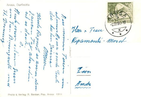 Arosa GR Dorfmitte mit Hotel Schweizerhof – Bild 2