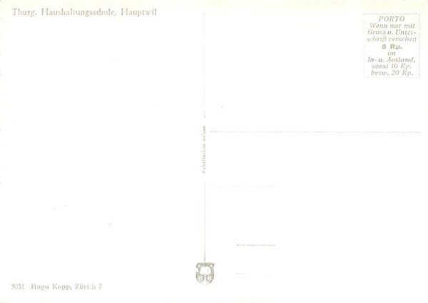 Hauptwil TG Thurg Haushaltungsschule – Bild 2