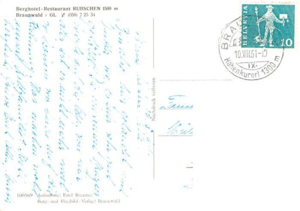 Braunwald GL Berghotel Restaurant Rubschen – Bild 2