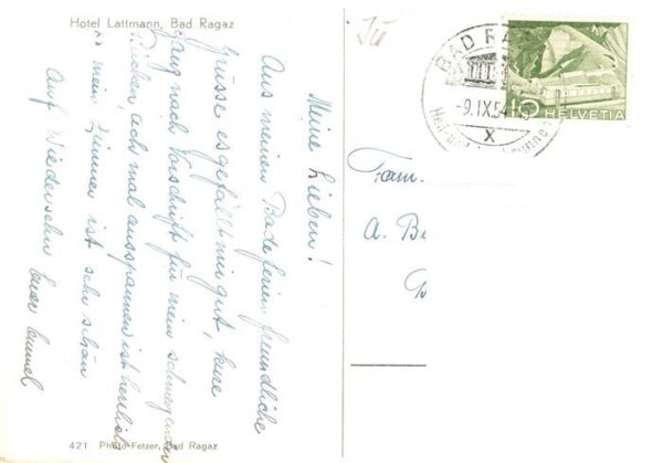 Bad Ragaz Ragatz SG Hotel Lattmann – Bild 2