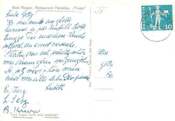 Bad Ragaz Ragatz SG Restaurant Paradies Fluppi – Bild 2