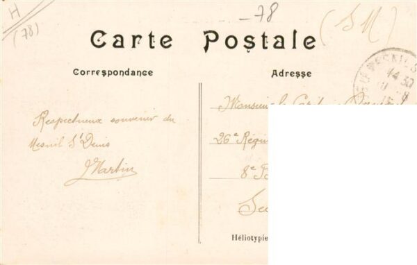 Le Mesnil-Saint-Denis 78 Yvelines Rue Ernest Picard Feldpost – Bild 2
