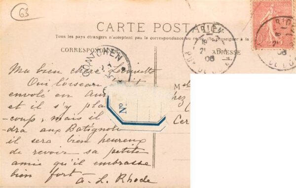 Riom 63 Puy-de-Dome Je vous envoie ces Fleurs – Bild 2