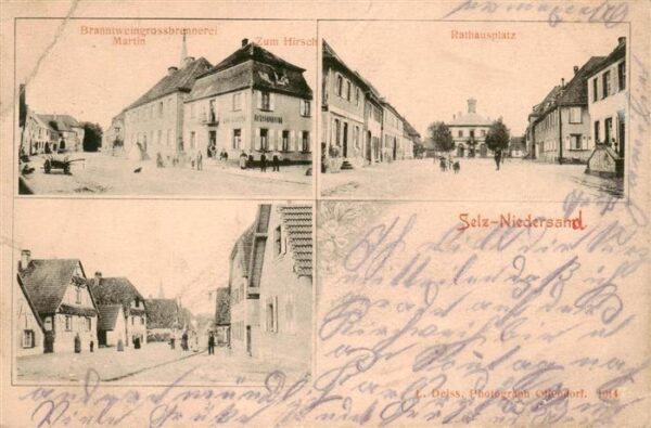 Niedersand Selz 67 Bas-Rhin Branntweinbrennerei Gasthaus zum Hirsch