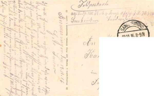Bermeringen Bermering 57 Moselle Hauptstrasse Gastwirtschaft Feldpost – Bild 2