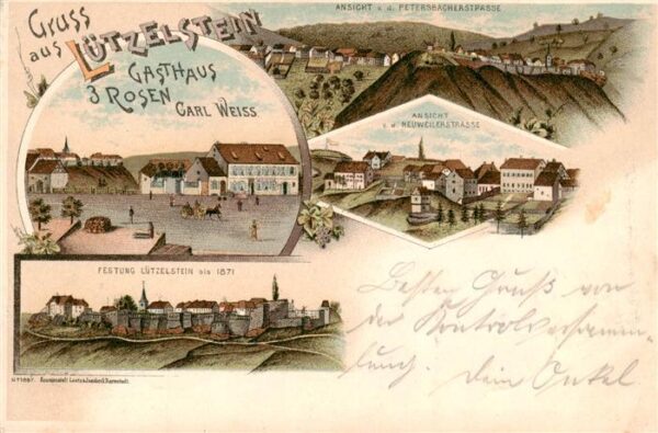 Luetzelstein 67 Alsace Gasthaus Drei Rosen Festung Ansichten L