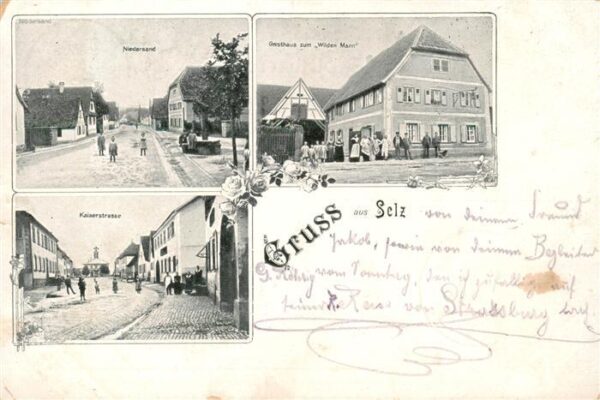 Selz 67 Bas-Rhin Niedersand Gasthaus zum Wilden Mann Kai