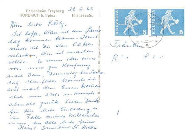 Hondrich Spiez BE Ferienheim Freyberg Fliegeraufnahme – Bild 2