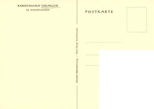 Siblingen SH Randenhaus Künstlerkarte – Bild 2