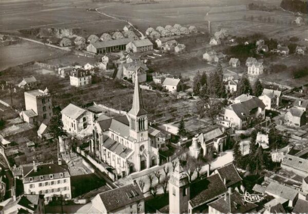 Hericourt 70 Haute-Saone Vue aerienne l’Eglise et so Quartier