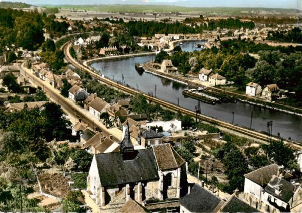 Janville 60 Oise Vue aerienne d’ensemble Eglise Le Port