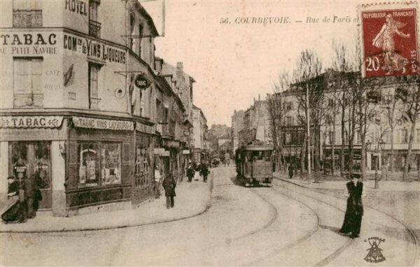 Courbevoie 92 Hauts-de-Seine Rue de Paris Tram