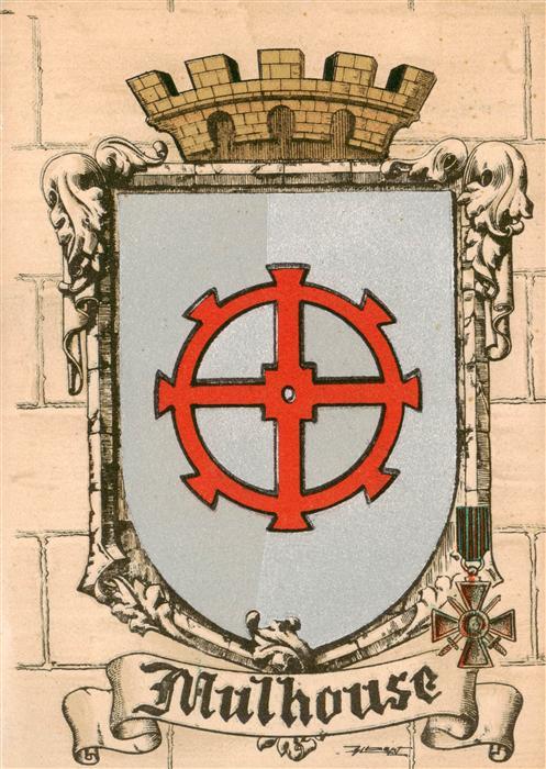 Mulhouse Muehlhausen 68 Alsace Stadtwappen