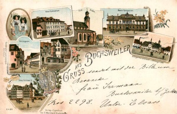 Buchsweiler Bouxwiller 68 Haut-Rhin Gymnasium Kirche Bürgermeisteramt Amtsg