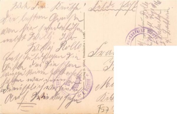 Diedenhofen Thionville 57 Moselle Kaiserliches Postamt Feldpost – Bild 2