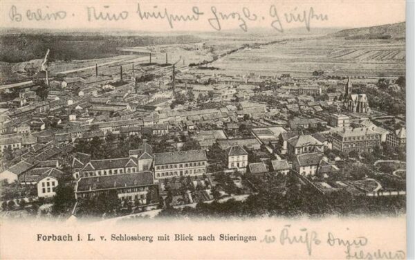 Forbach 57 Moselle Lothringen Schlossberg mit Blick nach Stieringen