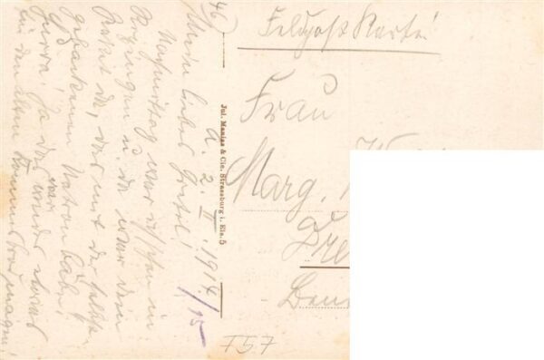 Deutsch-Avricourt 57 Moselle Kolonie Feldpost – Bild 2