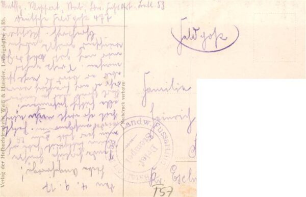 Elfringen Avricourt Sarrebourg 57 Mosell Dorfpartie Feldpost – Bild 2