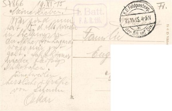 Lagarde Chateau-Salins 57 Moselle Lothri Hauptstrasse mit Kirche – Bild 2