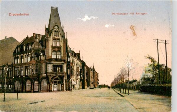 Diedenhofen Thionville 57 Moselle Parkstrasse mit Anlagen Feldpost