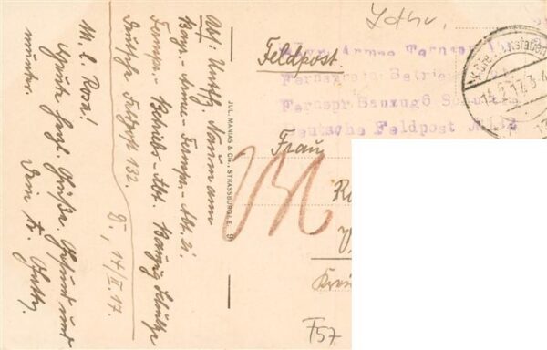 Duss Dieuze 57 Moselle Lothringen Hallenstrasse Feldpost – Bild 2