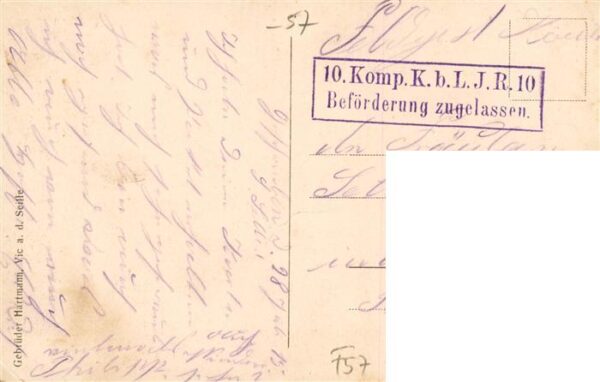 Lagarde Chateau-Salins 57 Moselle Lothri Flusspartie Feldpost – Bild 2