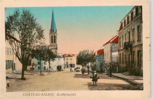 Chateau-Salins 57 Moselle Ortspartie mit Kirche