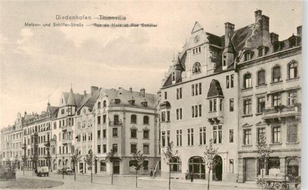 Diedenhofen Thionville 57 Moselle Metzer und Schiller Strasse Feldpost