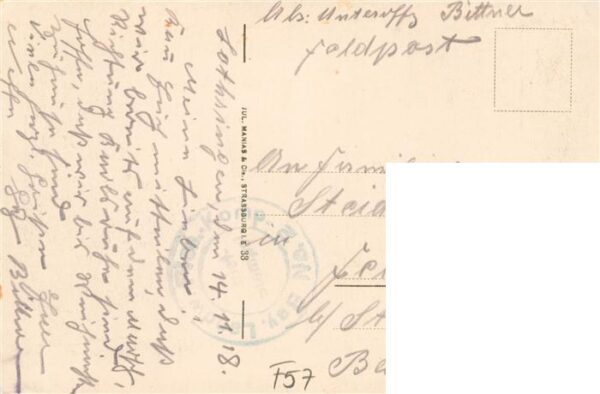 Chateau-Salins 57 Moselle Strassenpartie Feldpost – Bild 2