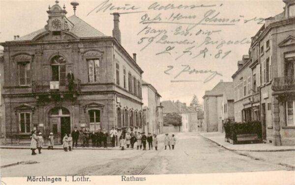 Moerchingen Morhange 57 Moselle Lothring Rathaus Feldpost