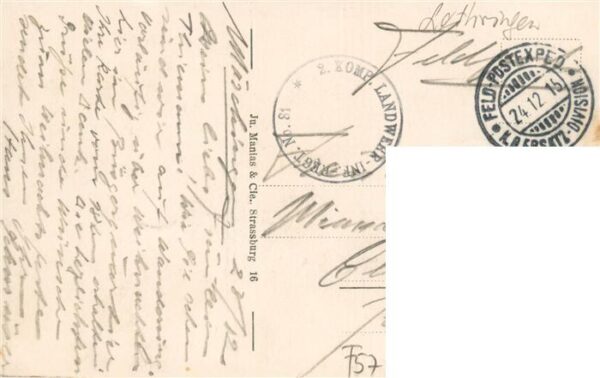 Moerchingen Morhange 57 Moselle Lothring Rathaus Feldpost – Bild 2